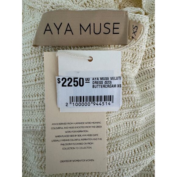 Aya Muse Veluti Embellished Crochet Maxi Dress crystal beaded 2 piece size XS - Picture 9 of 13